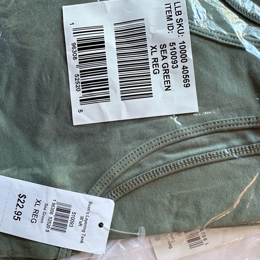 L.L. Bean Sea Green Women's Tank Top